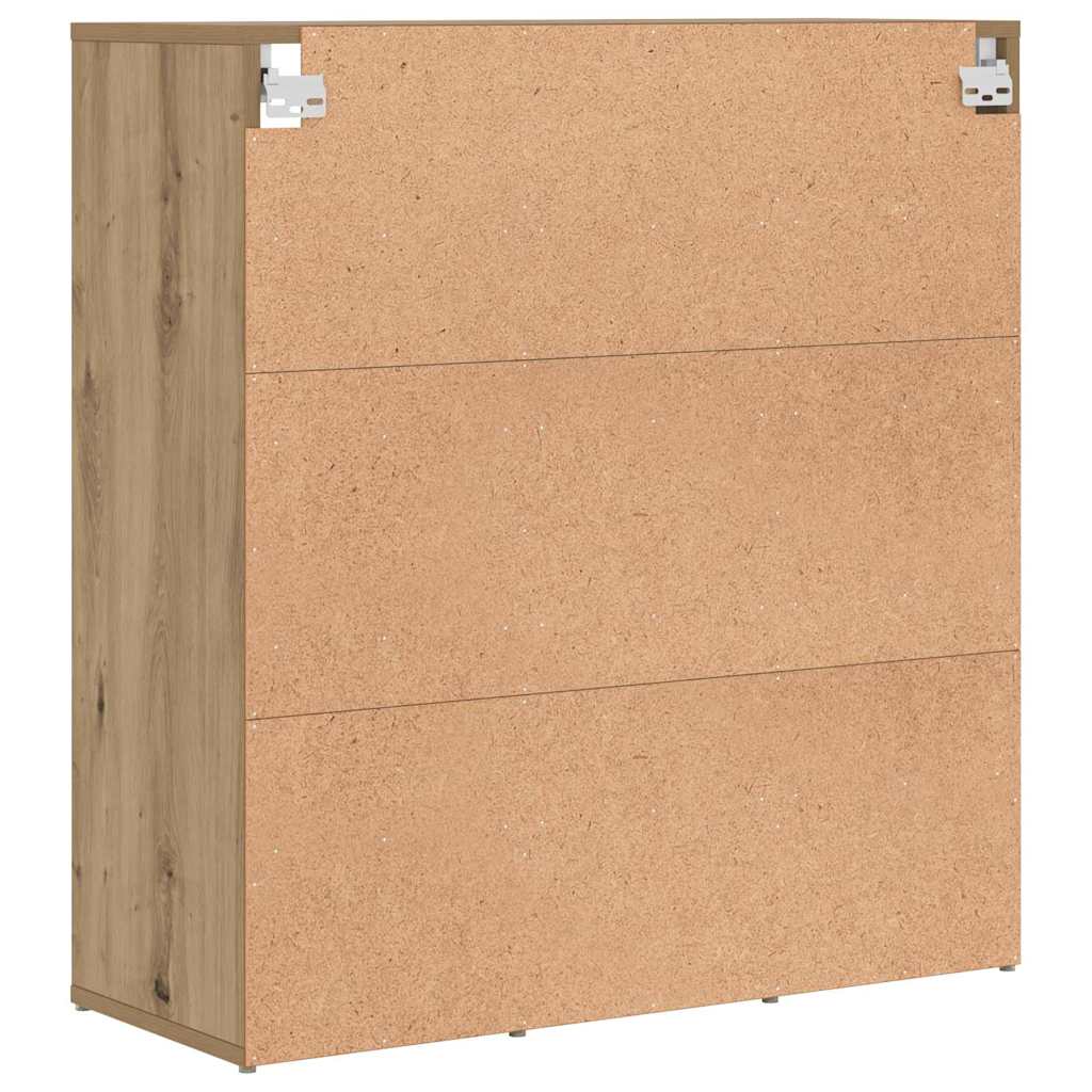 Shoe Cabinet Artisan oak 77.5 x 30 x 83.5 cm Engineered wood