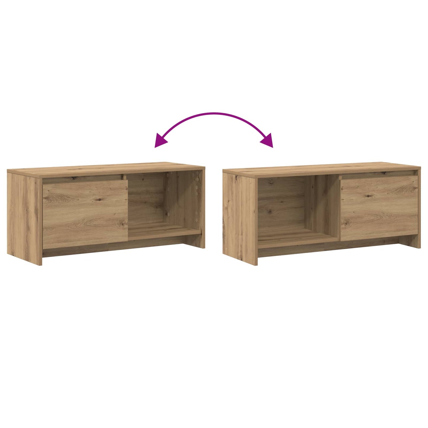 TV Cabinet Set 90 x 35 x 40 cm Artisan Oak Engineered Wood