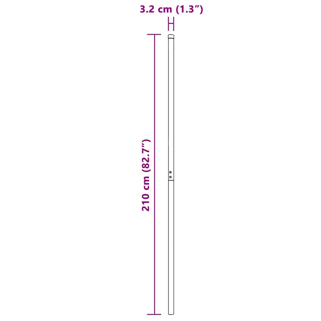 Fence Post 12 pcs Green Powder-coated steel