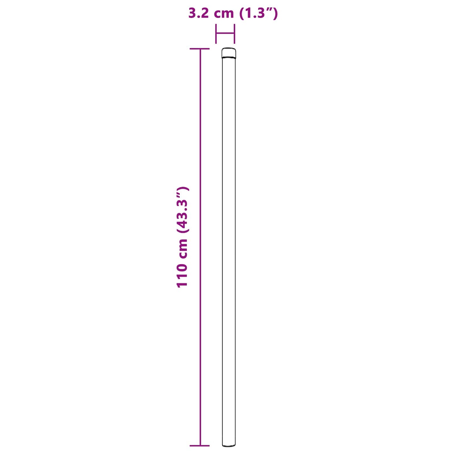 Fence Post 12 pcs Silver 110 cm Powder-coated steel