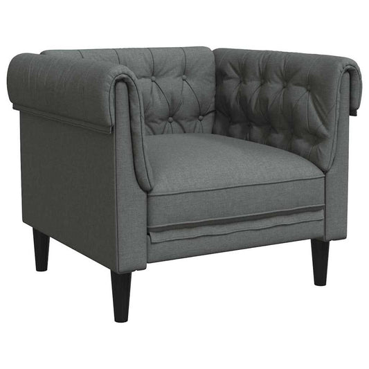 Sofa Dark Grey 78.5 x 74.5 x 74.5 cm Polyester