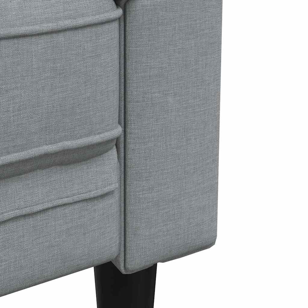 Chesterfield Sofa Light grey 182.5 x 74.5 x 74.5 cm Fabric