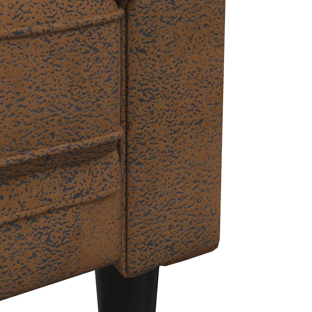 Chesterfield Sofa with Cushion Brown 182.5 x 74.5 x 74.5 cm