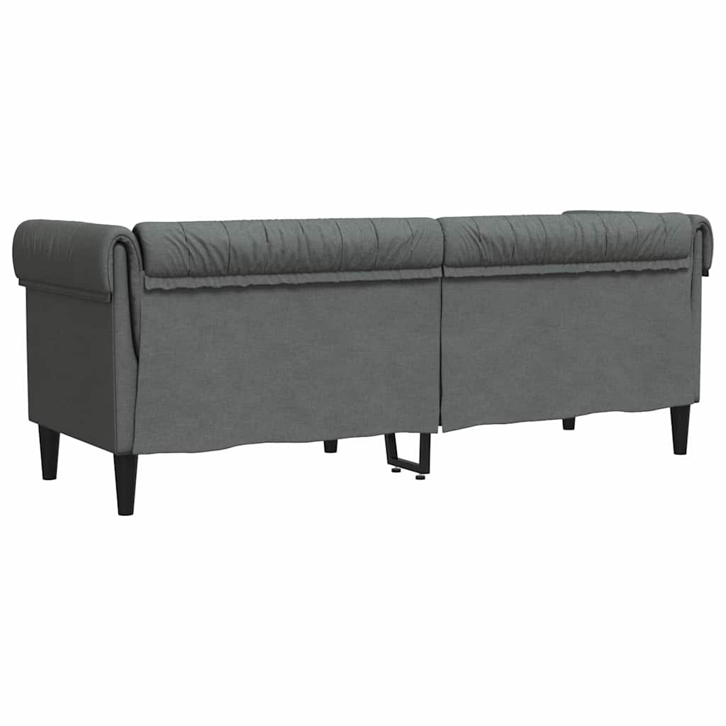 Chesterfield Sofa Other Dark grey 201.5 x 74.5 x 74.5 cm Fabric