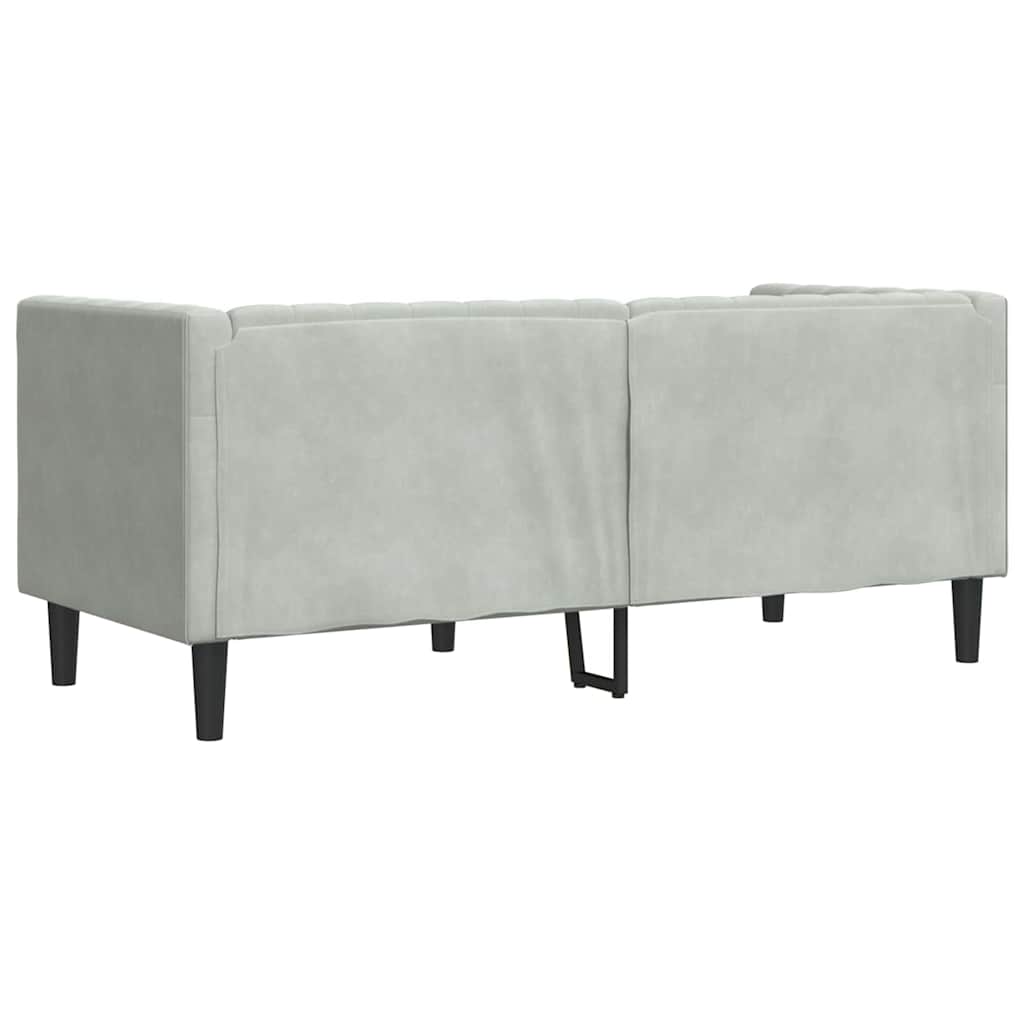 Chesterfield Sofa Other Light grey 174 x 74.5 x 70.5 cm Velvet