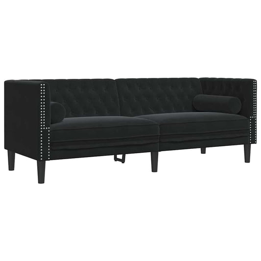 Sofa Black 194 x 74.5 x 70.5 cm Velvet