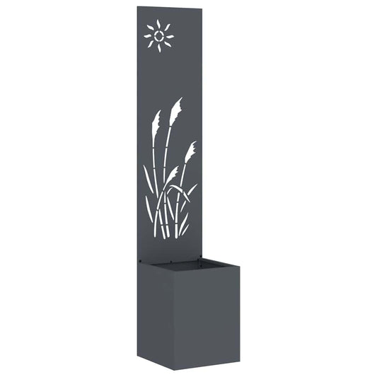 Garden Privacy Screen Fretwork Anthracite 32 x 32 x 150 cm