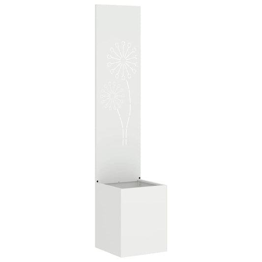 Garden Privacy Screen White 32 x 32 x 150 cm Cold-rolled steel