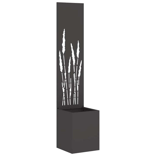 Garden Privacy Screen Black 32 x 32 x 150 cm Cold-rolled steel