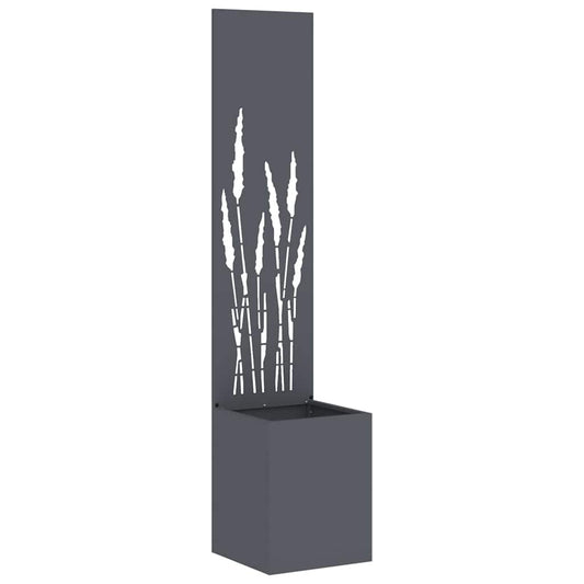 Garden Privacy Screen Fretwork Anthracite 32 x 32 x 150 cm