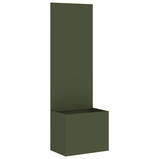 Garden Privacy Screen Fretwork Olive green 50 x 32 x 150 cm