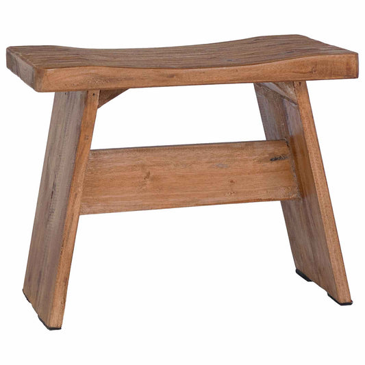 Stool Natural 40 x 25 x 31 cm Mahogany Wood
