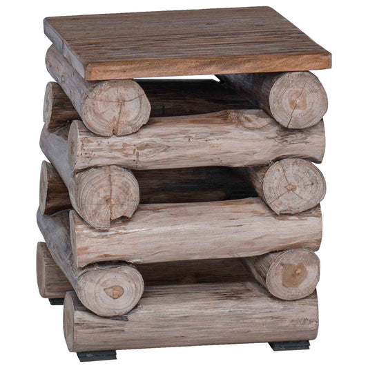 Stool Natural Solid Teak Wood