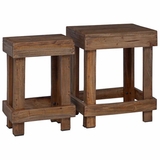 Plant Stand 2 pcs Brown 70 x 11 x 27 cm Mahogany Wood
