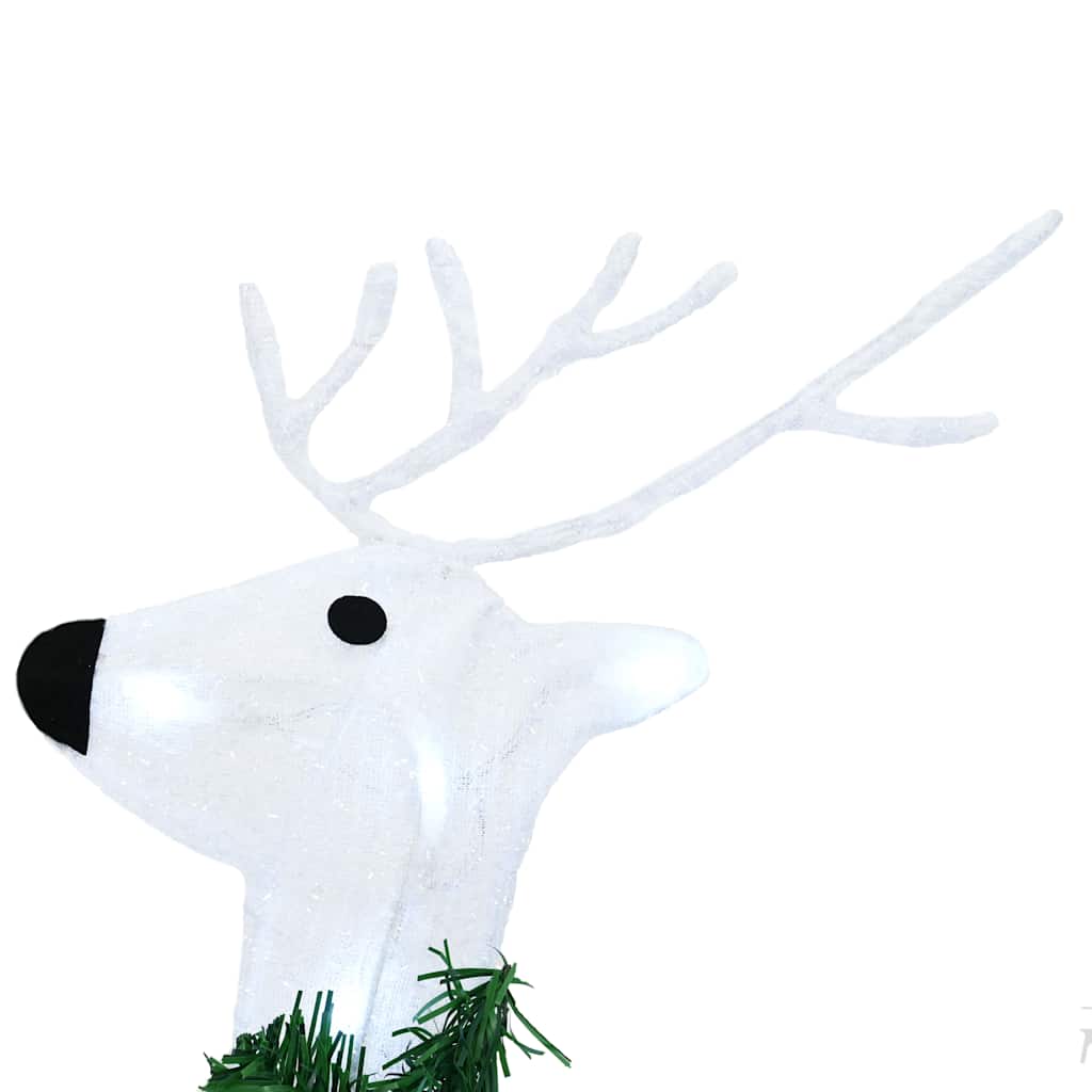 LED Reindeers 7 pcs White 43 x 18 x 66 cm Fabric