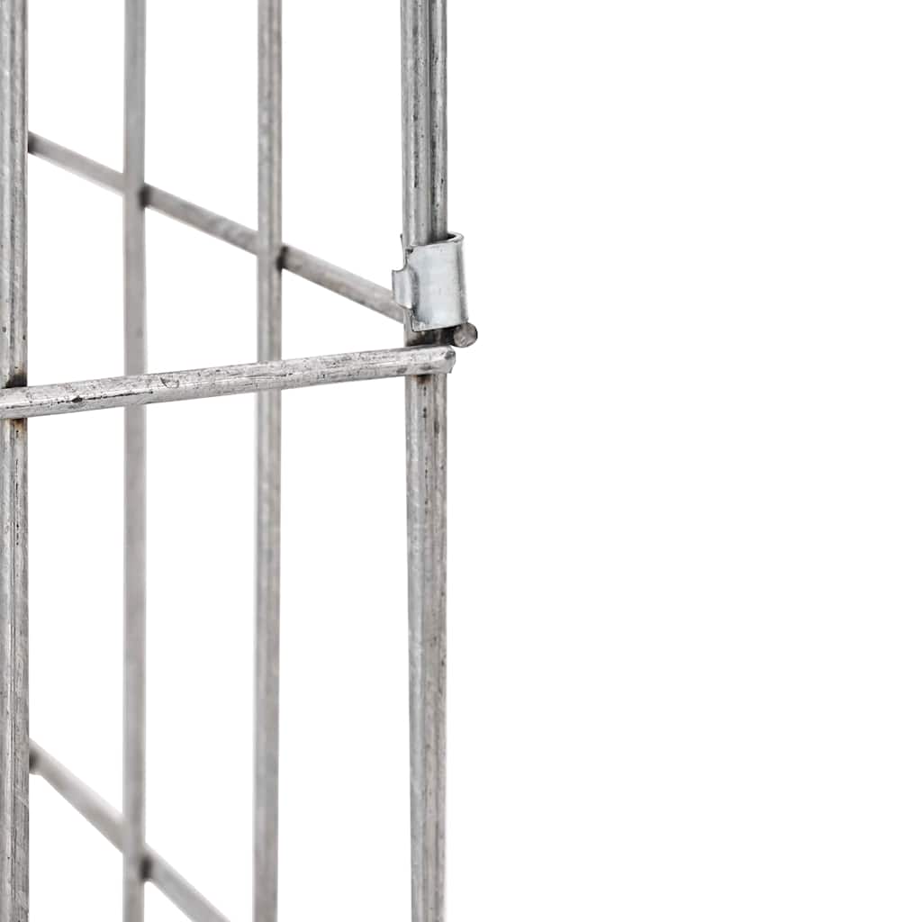 Gabion Faucet 4 pcs Silver 25 x 25 x 50 cm Galvanised Steel