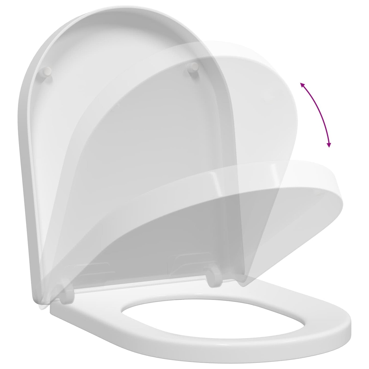 Toilet Seat Adjustable White 48 x 36.5 x 4.5 cm Polypropylene