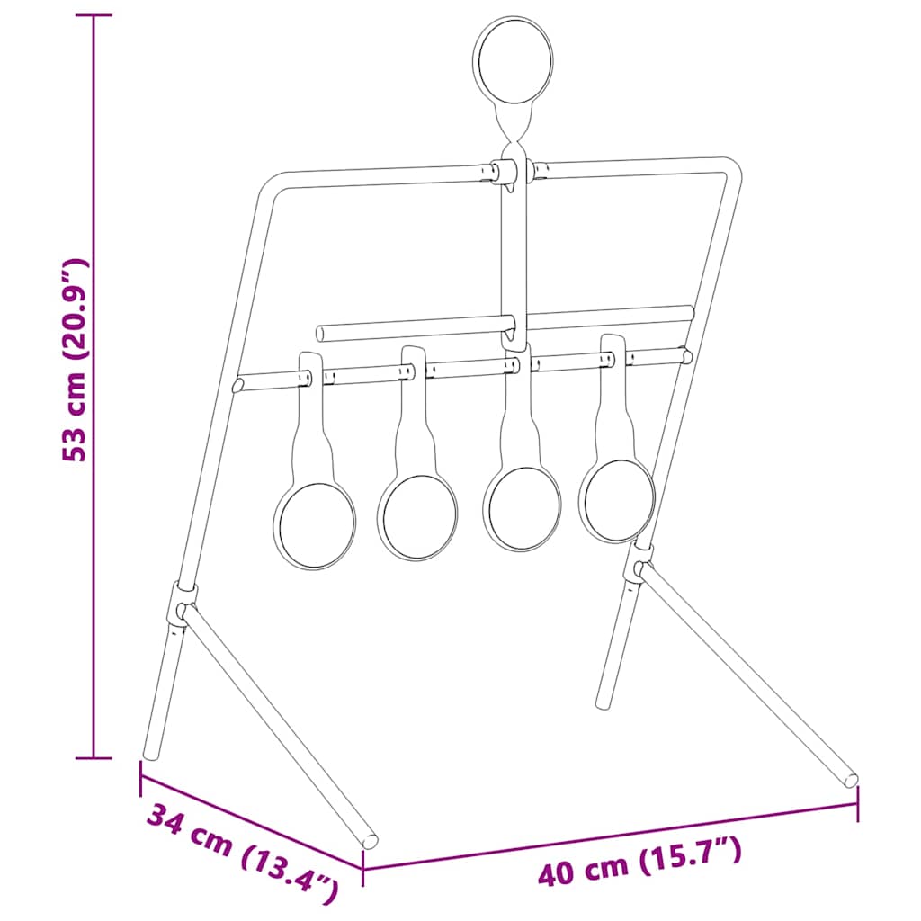 Resetting Target Black 40 x 34 x 53 cm Steel