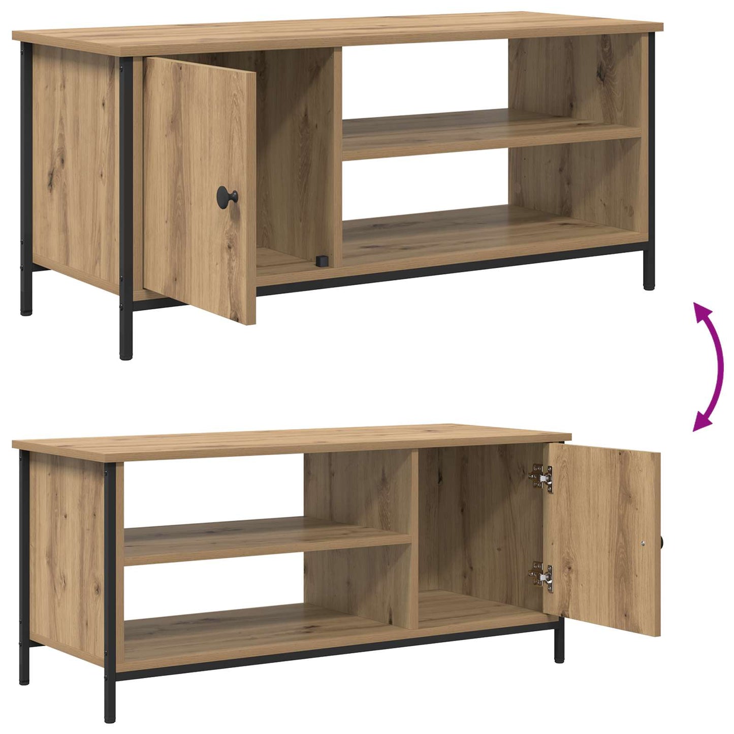 TV Cabinet 100 x 40 x 45 cm Artisan Oak Engineered Wood