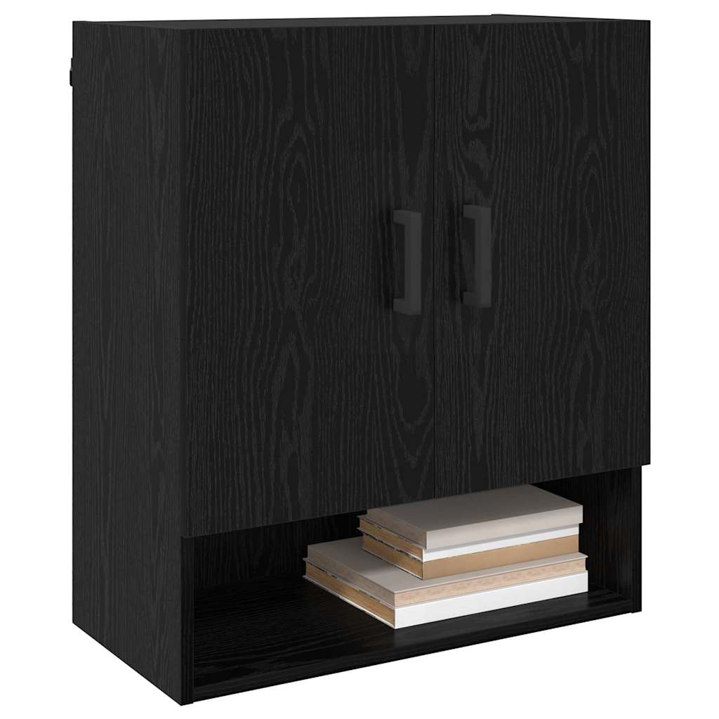 Wall Cabinet Black oak 60 x 31 x 70 cm Engineered wood
