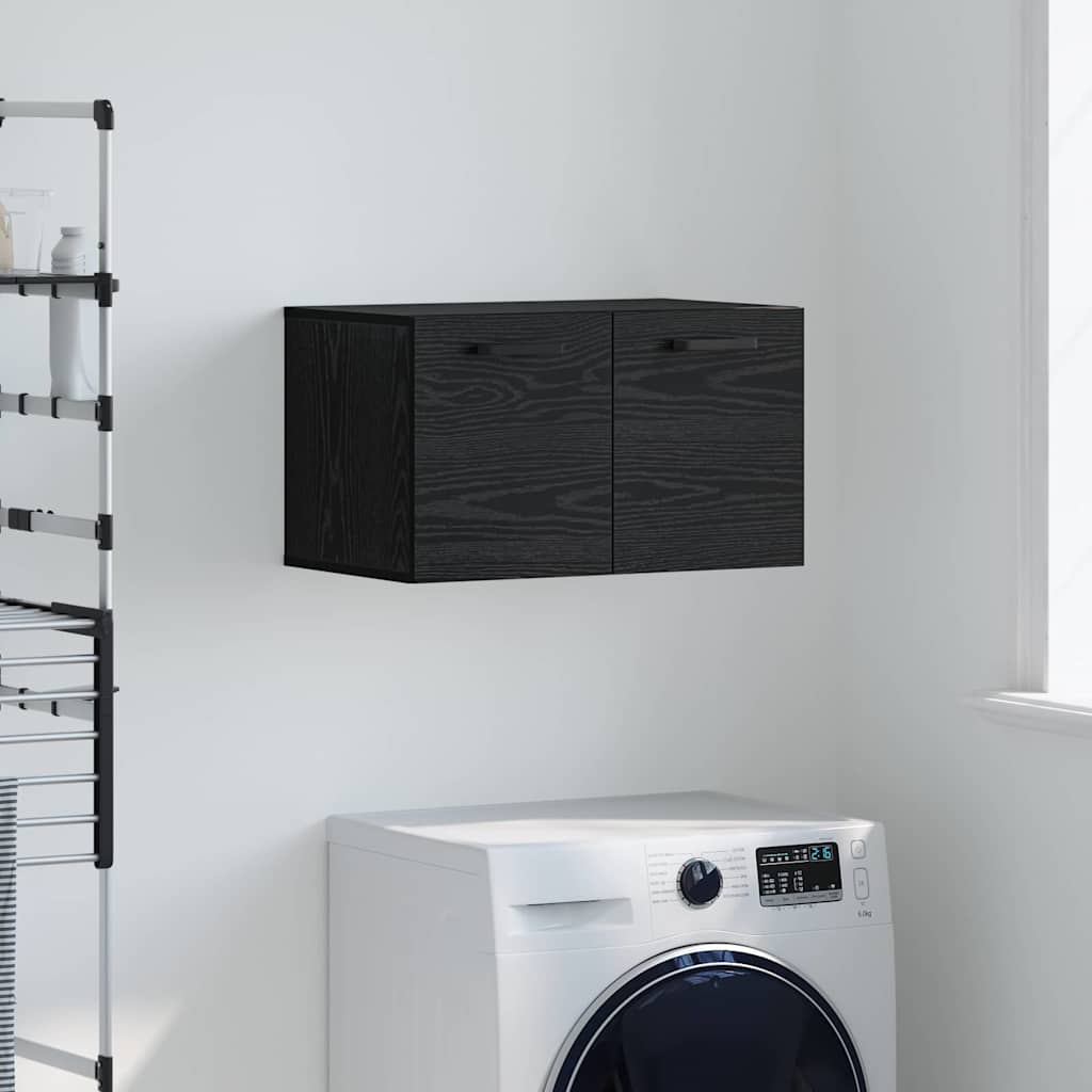 Wall Cabinet Black oak 60 x 36.5 x 35 cm Engineered wood