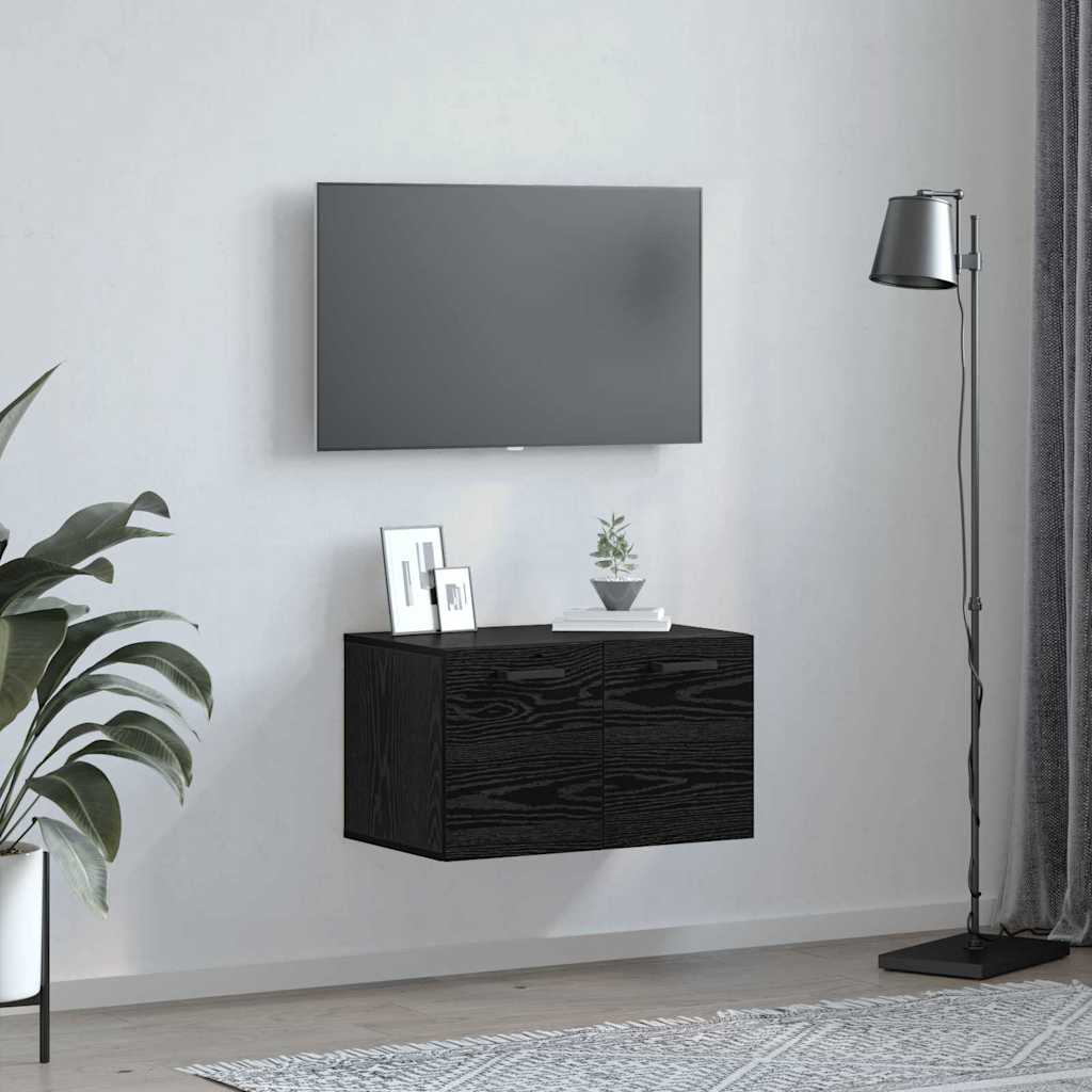 Wall Cabinet Black oak 60 x 36.5 x 35 cm Engineered wood