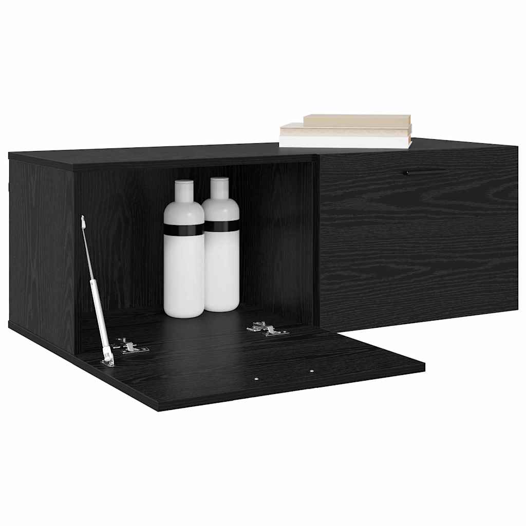 Wall Cabinet Black oak 100 x 36.5 x 35 cm Engineered wood