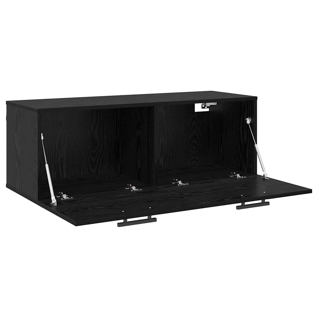 Wall Cabinet Black oak 100 x 36.5 x 35 cm Engineered wood