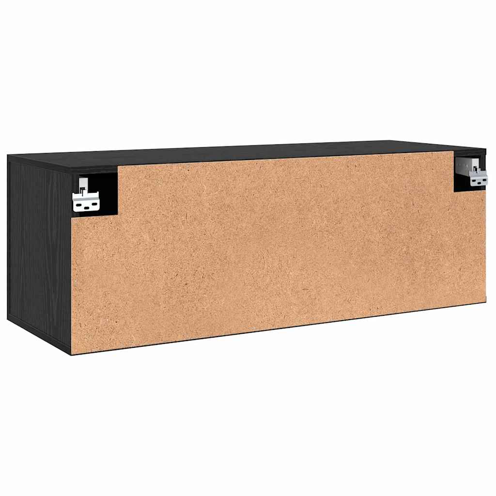 Wall Cabinet Black oak 100 x 36.5 x 35 cm Engineered wood