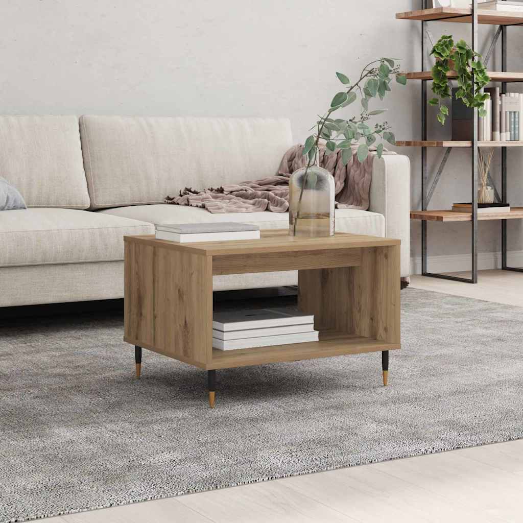 Coffee Table Artisan oak 60 x 50 x 40 cm Engineered wood