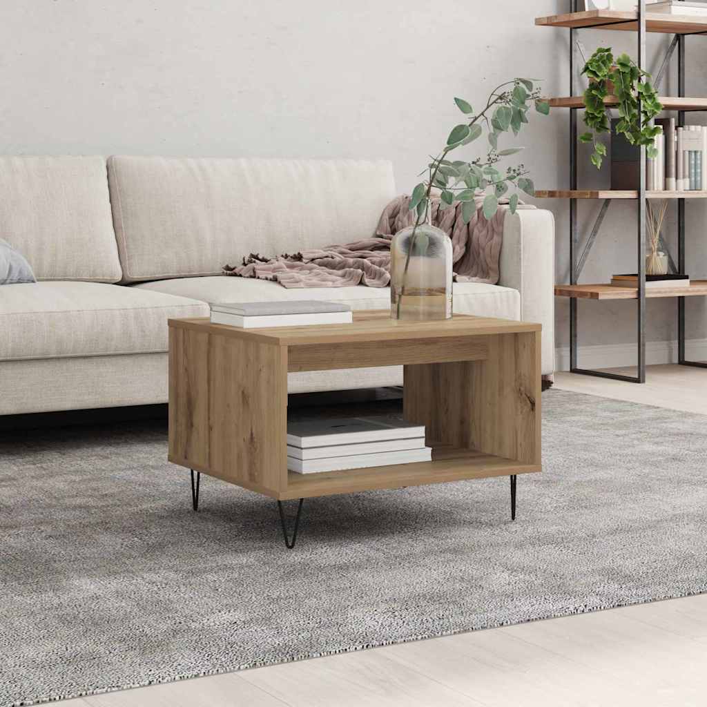 Coffee Table Artisan oak 60 x 50 x 40 cm Engineered wood
