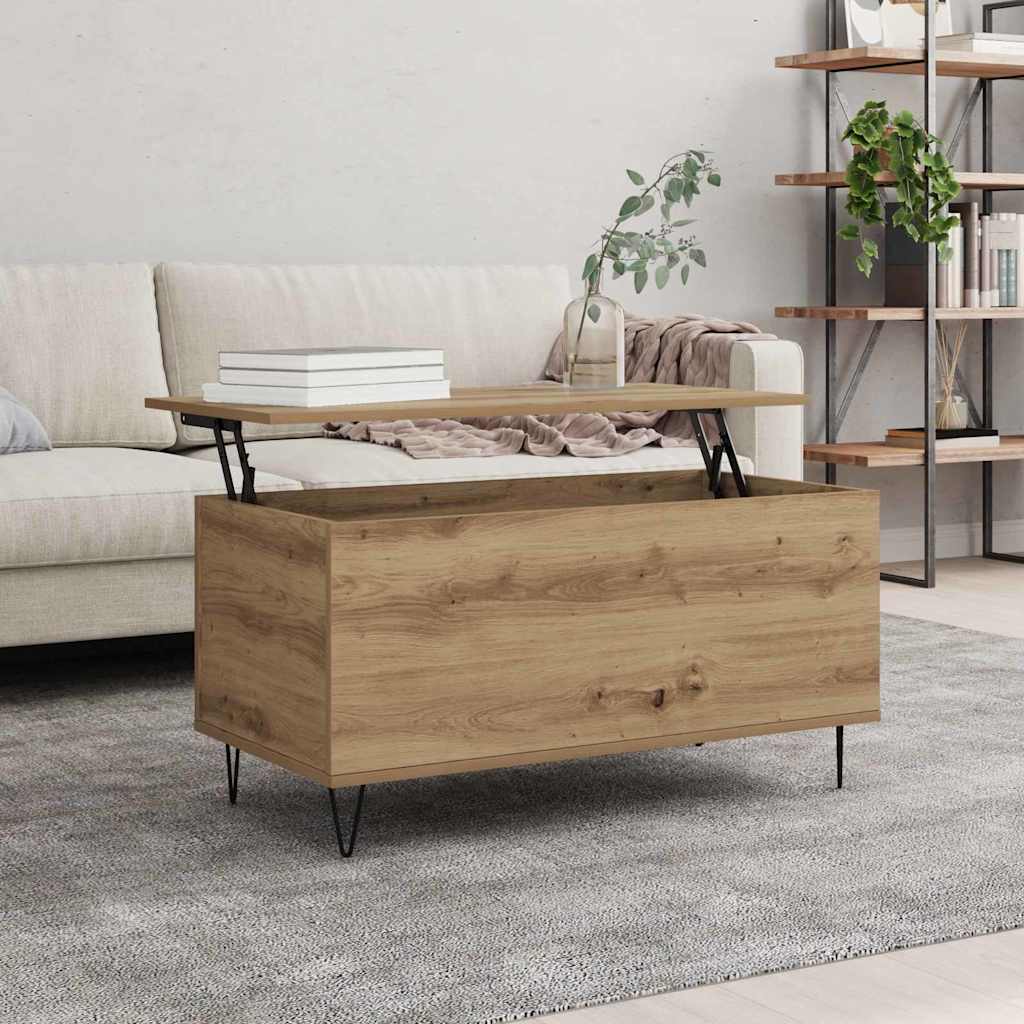 Coffee Table Artisan oak 90 x 44.5 x 45 cm Engineered wood