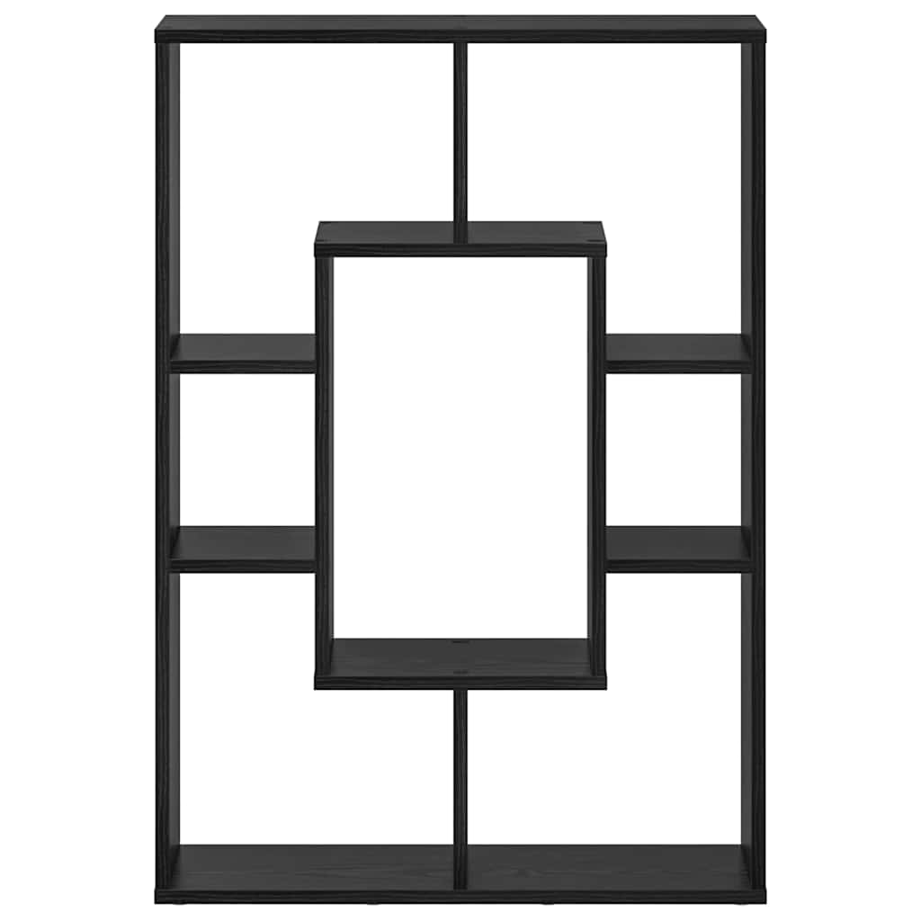 Bookcase Black oak 63 x 20 x 90 cm Engineered wood