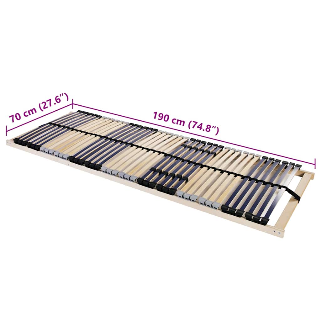 Slatted Bed Base Brown 70 x 190 cm Solid Beech Wood