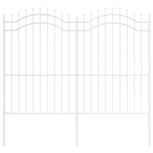 Garden Fence WOERDEN 240 x 215 cm Powder-coated steel White