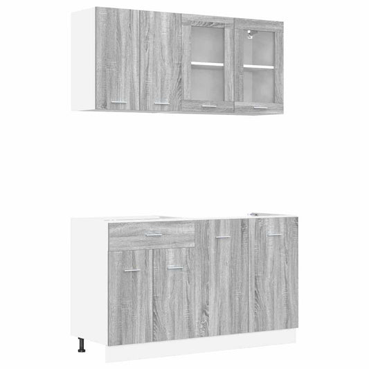 Kitchen Unit LYON 4 pcs Grey sonoma Engineered Wood