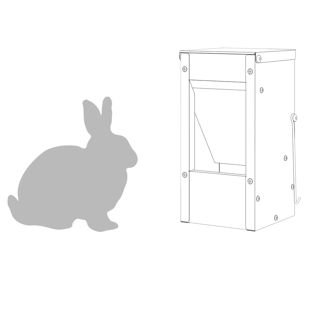 Rabbit Feeder Olive Green 12.5 x 12.5 x 25 cm 1.5 kg
