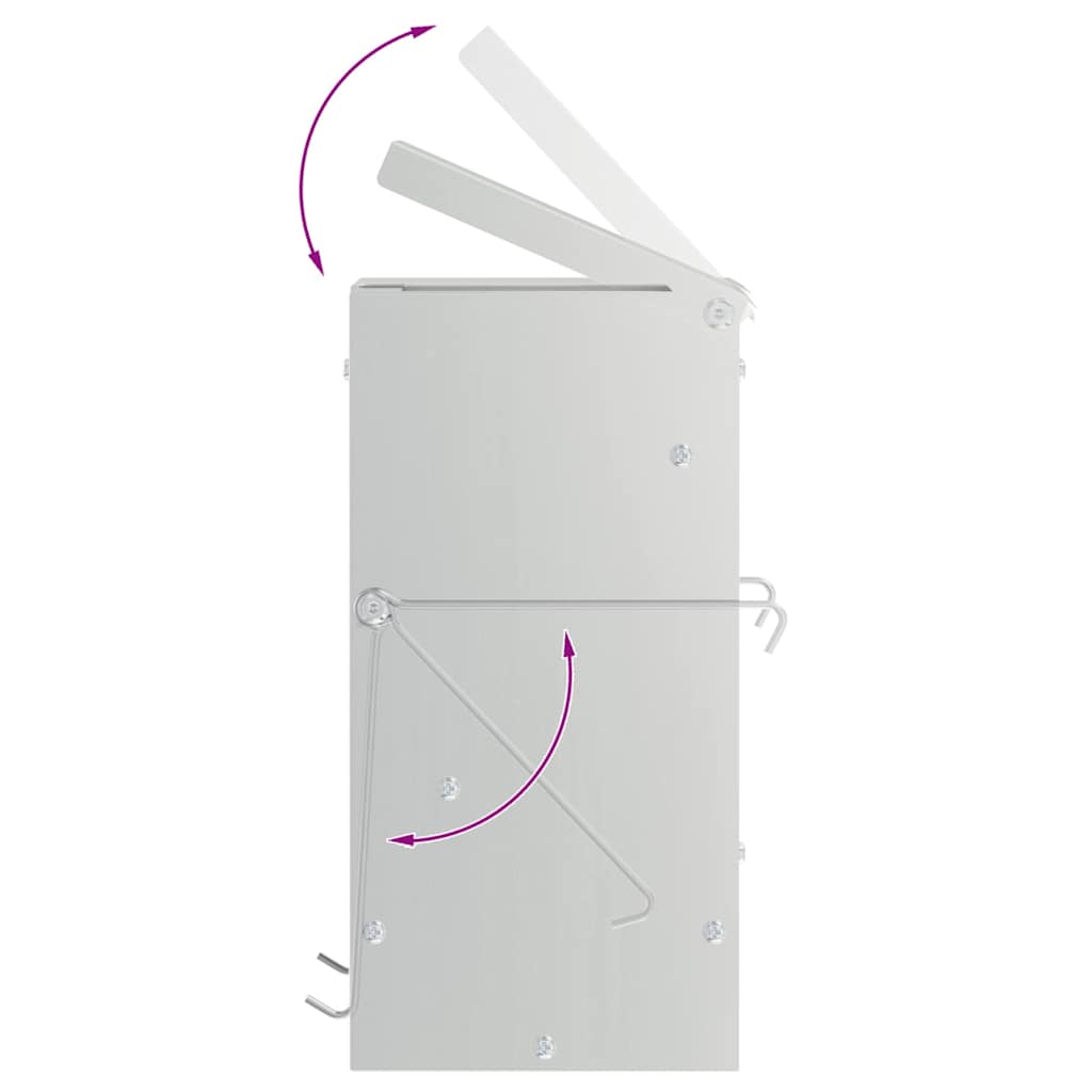 Rabbit Feeder Silver 20 x 12.5 x 25 cm 3 kg Galvanised Steel