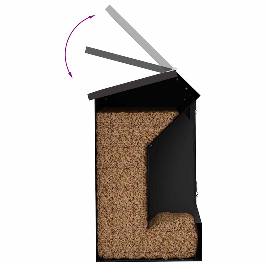 Rabbit Feeder Black 33.5 x 25.5 x 45.5 cm 3 kg