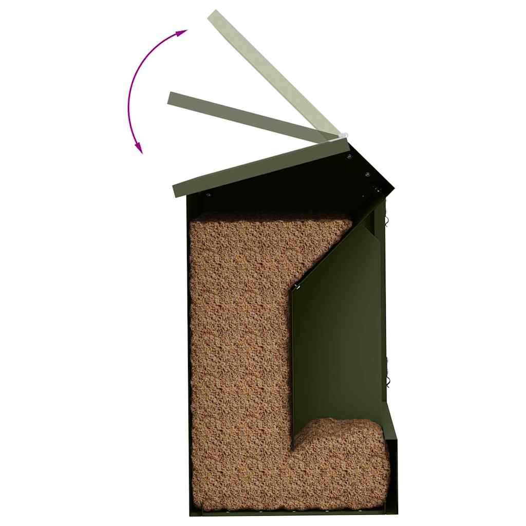 Rabbit Feeder Olive Green 64.5 x 25.5 x 45.5 cm 6 kg