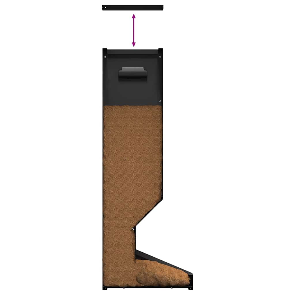 Deer Feeder Black 28 x 30 x 80 cm 3 kg Cold-Rolled Steel