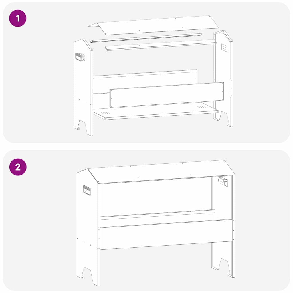 Livestock Feeding Trough Silver 79 x 35 x 62 cm 15 kg