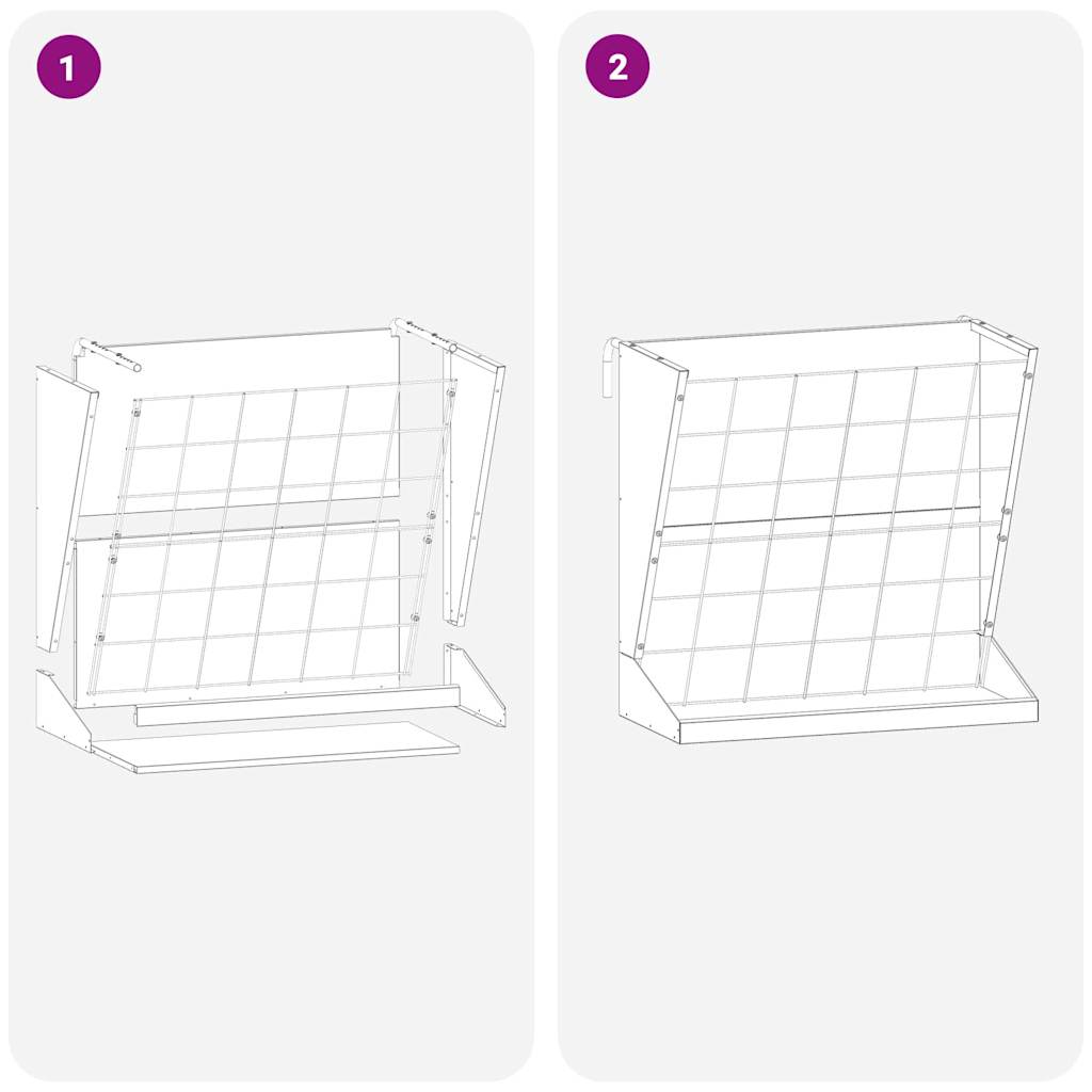 Hay Feeder Black 71 x 33 x 70 cm 5 kg Cold-Rolled Steel