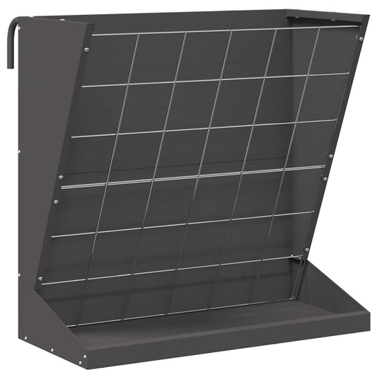 Hay Feeder Black 71 x 33 x 70 cm 5 kg Cold-Rolled Steel