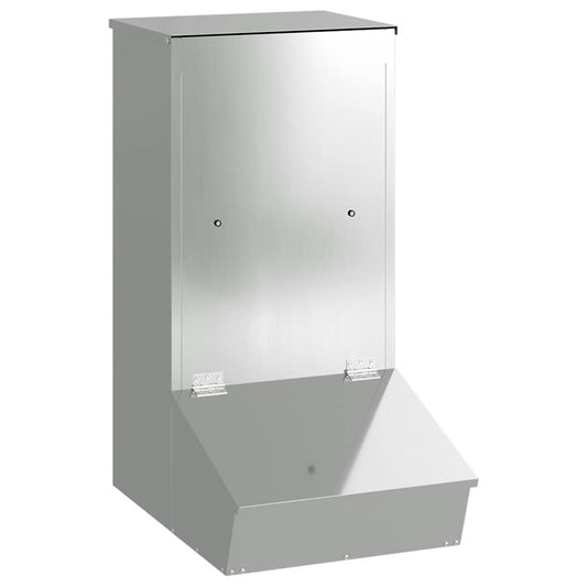 Pig Feeder Silver 55 x 38 x 76 cm 20 kg Galvanised Steel