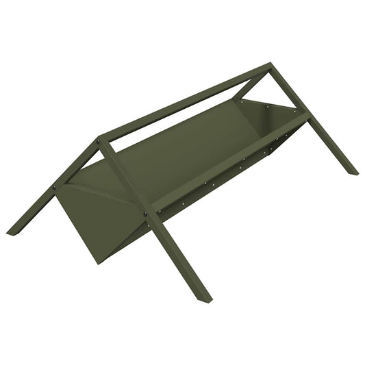 Livestock Feeding Trough Olive Green 111 x 76 x 38 cm 10 kg