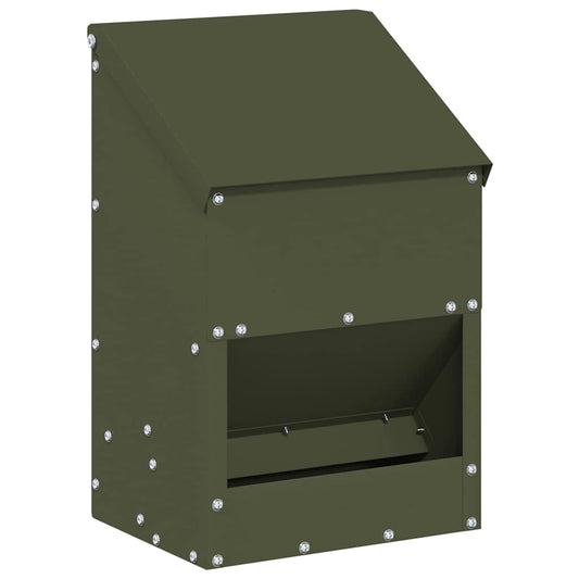 Chicken Feeder Olive Green 21 x 16 x 33 cm 3 kg