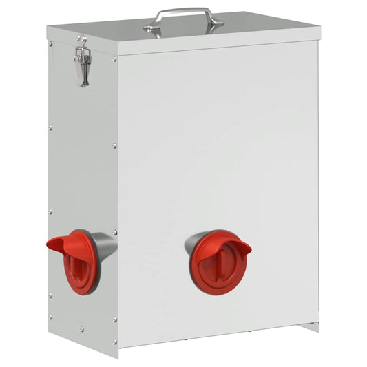 Chicken Feeder Silver 32.5 x 20.5 x 43 cm 25 kg