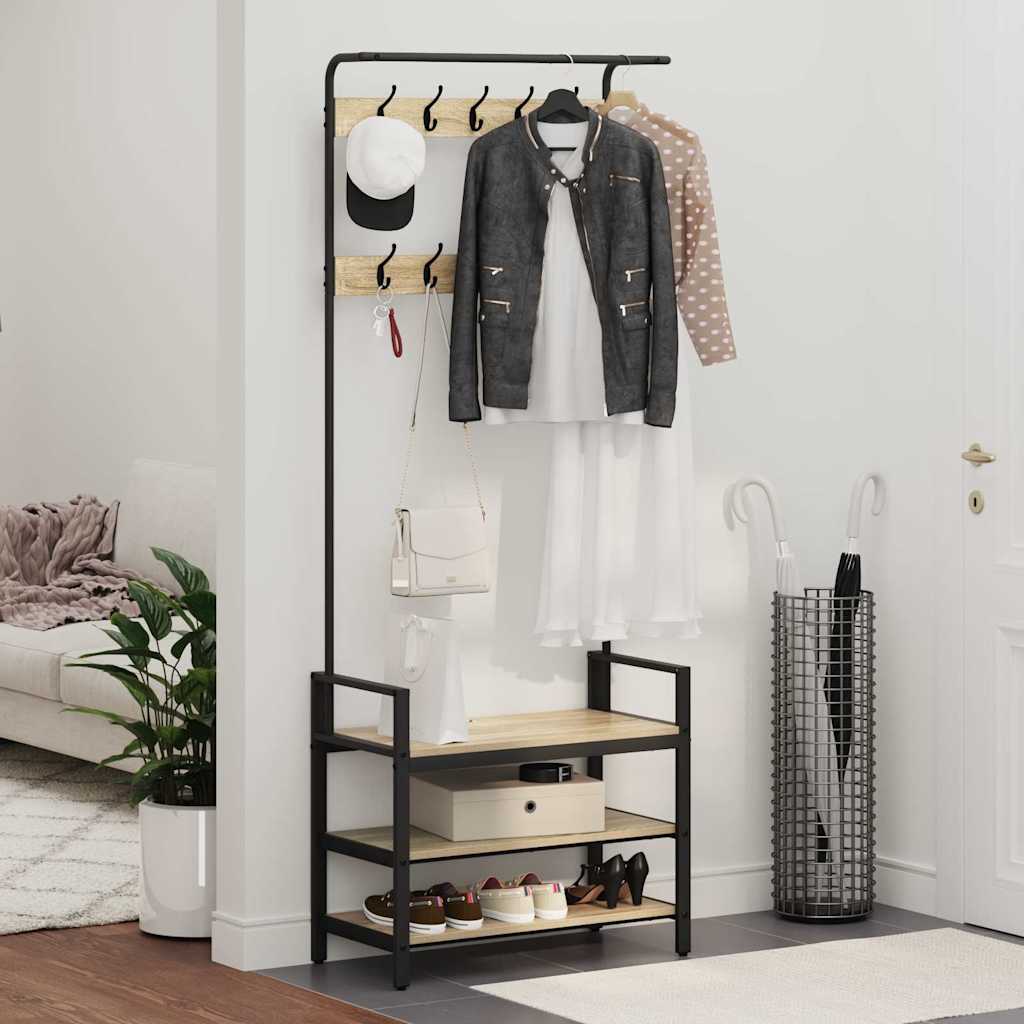 Coat Rack Other Sonoma oak 75 x 34 x 184 cm Engineered wood