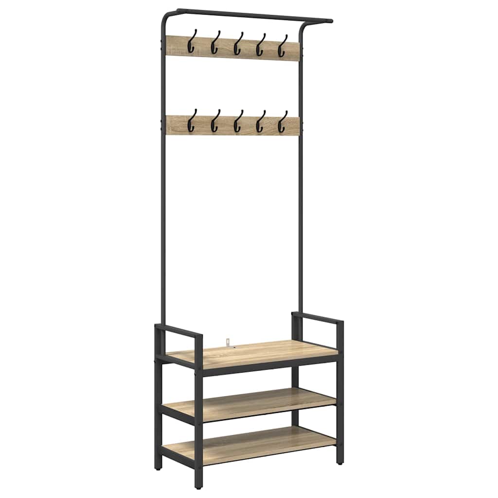 Coat Rack Other Sonoma oak 75 x 34 x 184 cm Engineered wood